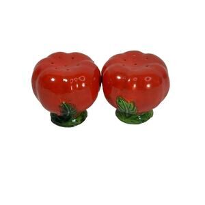 Vintage Tomato Salt & Pepper Made In Japan Fruit Vegetable